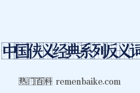 中国侠义经典系列反义词是什么意思的图片